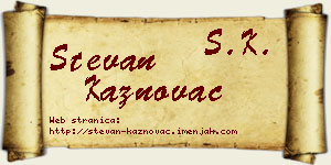 Stevan Kaznovac vizit kartica